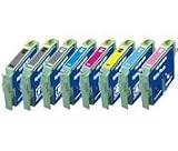 1 Set of 8 Ink Cartridges for Epson Stylus Photo R800 R1800 Compatible with T0540 T0541 T0542 T0543 T0544 T0547 T0548 T0549 by PCArena