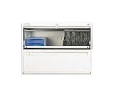 Deluxe Retracting Front Lateral File Cabinet 36W X 28H - Black