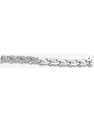 8mm 14k Imported Cubic Zirconia Set Bracelet 7"
