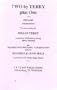 Two by Terry Plus One: Pro Game the Pioneer (Two One Act Plays)