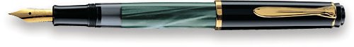 Pelikan Tradition Series 200 Green Marble GT Medium Point Fountain Pen - 994103 On Sale