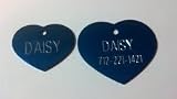 Pet ID Tag Deluxe - Small Blue Heart