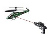 Shoot Down Mini Remote Control (RC) flying indoor helicopter - Brown
