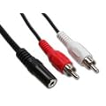 InLine Cinch/Klinke Kabel - 2x Cinch Stecker an 3,5mm Klinke Buchse - 1,5m, 89940