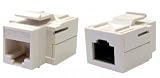 CAT5E, RJ45 Inline Keystone Coupler, White Color