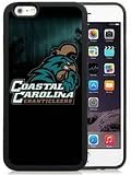 Customized Iphone 6 Case with NCAA Big South Conference Coastal Carolina Chanticleers 4 Protective Cell Phone TPU Cover Case for Iphone 6 Generation 4.7 Inch Black