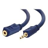 C2G / Cables to Go 40945 Velocity M/F Stereo Audio Extension Cable (75 Feet, Blue)