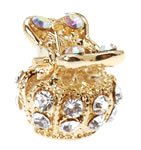 L. Erickson Mini Crown Jaw with Crystals - Crystal with Crystal AB on Gold