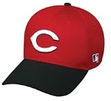 MLB ADULT Cincinnati REDS Road Red/Black Hat Cap Adjustable Velcro TWILL