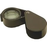 10X MAGNIFIER w/ PLASTIC SHEATH 1" thick approx. 2" dia