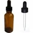 Amber Glass Boston Round Bottle with Droppers- 4 Oz - Case of 24