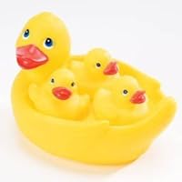 Floating Rubber Duck Family 4 Piece Bath Set