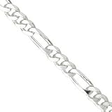 Silver 3 + 1 Metric Figaro Chain- 20 Inch / 51cm