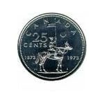 1973 Quarter Commemorating the 100th Anniversary of the Royal Canadian Mounted Police RCMP