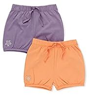 2 Pack Pure Cotton Star Appliqué Shorts