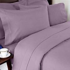 Royal Egyptian Beddir 1000 Thread Count 2 Piece Pillow Case Set Solid King Lavender