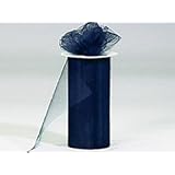 Tulle Spool - 6 X 25 Yards (75 Ft) - 100% Nylon - Navy Blue - Gift Wrap... by IGC