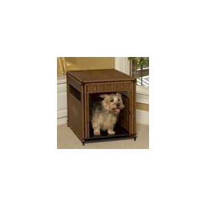 Essential Pet Products 13402 Wicker Dog Crate Large Brown Essential Pet Products 13402 Wicker Dog Crate- Large-Brown