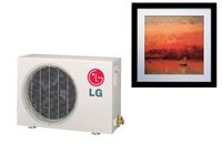 11 000 BTU Single Zone Picture Cool/Heat Pump Ductless Split System with Customizable Art Panel R-410A Refrigerant and Wireless Remote Control (LAN126HNP Indoor/LAU126HNP Outdoor)