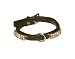 Black Soft Italian Leather Swarovski Crystal "Mini Starlite" Dog Collar (8")