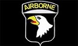 101st Airborne Black 3 &acute; x5 &acute; Polyester Flag - B0026C1PC2
