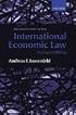 International Economic Law (International Economic Law Series)