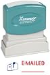 Pre-Inked "E-Mailed" Stamp w/Date Line, Red/Blue, 1/2 x 1-5/8 Impression Size