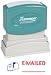 Pre-Inked "E-Mailed" Stamp w/Date Line, Red/Blue, 1/2 x 1-5/8 Impression Size
