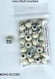 Gallant Hand: Skull Counters - Ivory (25) - Bag of 25 Bead Counters
