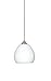 Besa Lighting 1XC-560507-LED-SN 1X6W Led Lightsource Tay Tay Pendant with Opal Matte Glass, Satin Nickel Finish