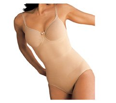 Lipo in a Box "Original Firm Control" Bodysuit w/Underwire Bra, Nude or Black, XS thru 2X
