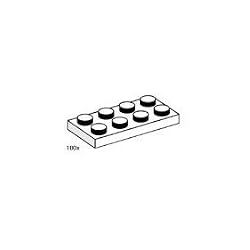 Lego Building Accessories 2x4 White Plates, Bulk Pack - 100 Pieces
