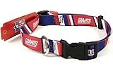 New York Giants Adjustable Pet Dog Collar (Large)