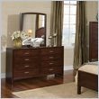 Coaster Dresser with Mirror in Rich Cherry Coaster Dresser with Mirror in Rich Cherry