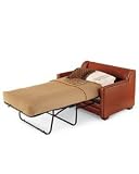 Old Hickory Tannery Leather Love Seat with Sleeper