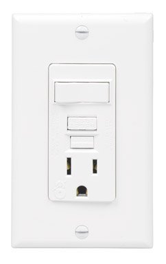 Leviton 7299-NI 15-Amp, 125-Volt, Smart Lock Pro Combination GFCI with a switch ? White