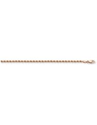14K Rose Gold Rope Anklet (1.5mm)