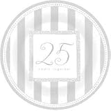 Silver 25th Anniversary Dessert Plates 8ct