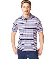 Blue Harbour Pure Cotton Varied Striped Polo Shirt