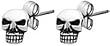Skull Pewter Stud Earrings