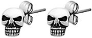 Skull Pewter Stud Earrings