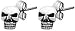 Skull Pewter Stud Earrings
