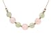 Green Aventurine and Rose Quartz Bead 14K Pink and Yellow Gold Necklace w/Chain