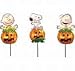 Peanuts Snoopy Linus and Charlie Brown Pumpkin Lighted Pathway Markers