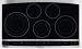 Electrolux EW36EC55GS 36" Smoothtop Electric Cooktop with 5 Radiant Elements, Electronic Touch Blue LED Controls and Kitchen Timer: Stainless Steel