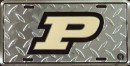 Purdue Boilermakers License Plate (Diamond Plate)