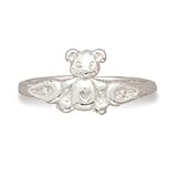 Sterling Silver Small Teddy Bear Ring