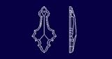101 mm 4 30% Lead Crystal Gothic #904-101