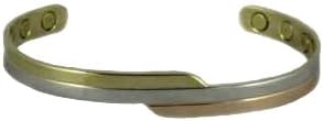 Assymetrical 6 Magnet Magnetic Therapy Copper Cuff Bracelet 2000 Gauss Each Magnet