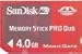 SanDisk SDMSG-4096-A11 4GB Memory Stick PRO Duo for PSP Gaming